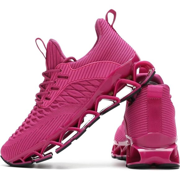 Women Bright Purple Slip-On Walking Running Shoes Blade Sneaker Non-Slip Comfort - Picture 8 of 8